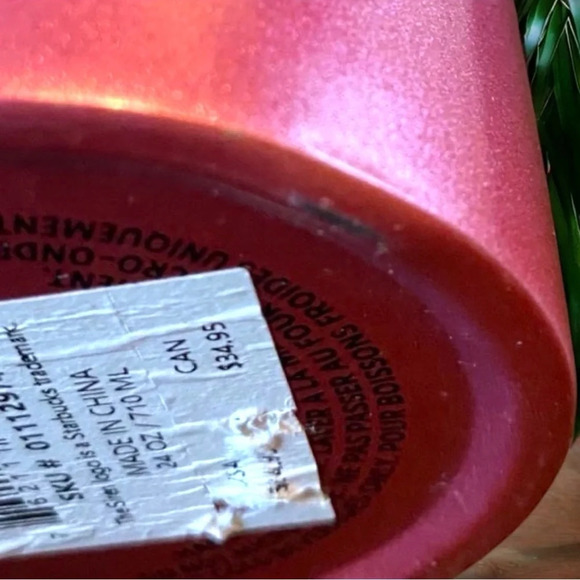 STARBUCKS 24oz Purple Pink Turquoise Ombré Metal 2022 Tumbler w/ Straw - Picture 10 of 13